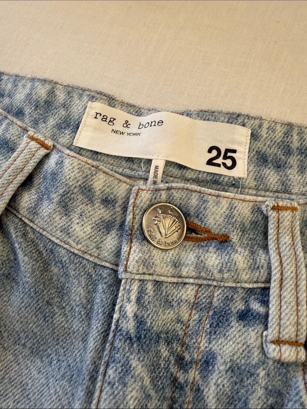 rag & bone rb Miramar Sofie Ankle Wide Leg Sweatpants Jeans in Meadow Blue 25 - Picture 4 of 6
